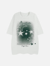 T-Shirt mit Farbverlauf und Sternen-Print
